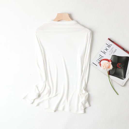 Blusa de Seda para Mujer - Prenda Base Elegante - Image 2