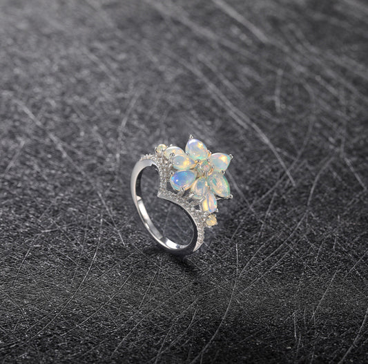 Anillo de Ópalo Natural en Plata 925 - Diseño Delicado y Elegante - Image 2