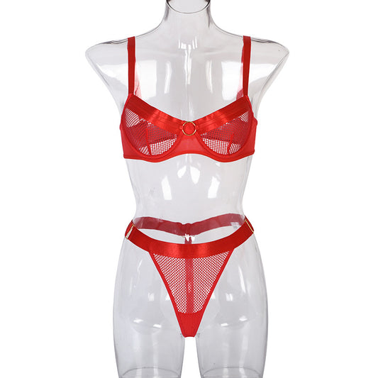 Conjunto de Lencería Sexy con Detalles en Malla - Image 2