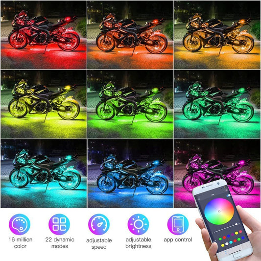 Kit de Luces LED RGB para Chasis de Moto | Iluminación Ambiental - Image 2