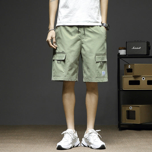 Pantalones Cortos Cargo Hombre Five-Point Tendencia Casual Urbana - Image 2