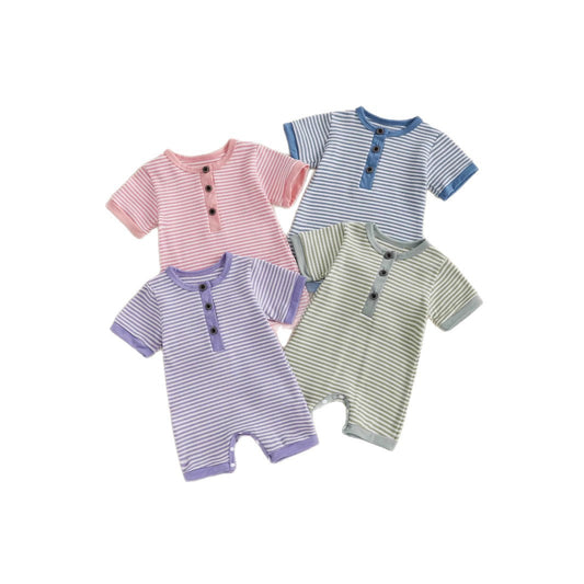 Conjunto de 4 Piezas en Algodón Puro con Rayas - Estilo Casual - Image 2