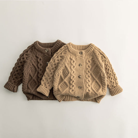 Suéter Tejido Acolchado para Bebé - Abrigo Grueso de Estilo - Image 2