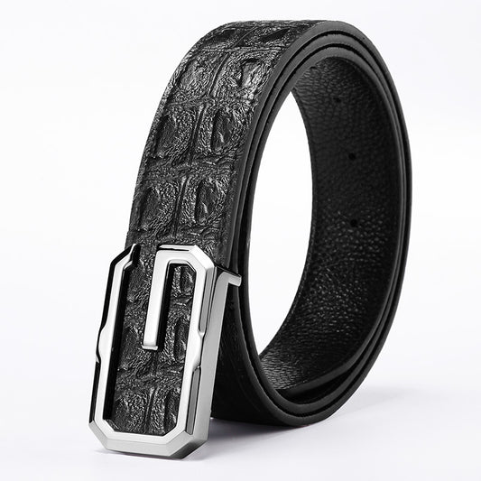 Cinturón Formal de Cuero Genuino Primera Capa para Hombre - Image 2