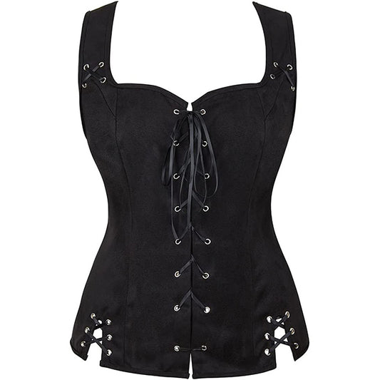 Blusa de Gamuza con Cordones para Mujer - Image 2