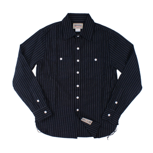 Camisa de Rayas Verticales Estilo Retro Americano para Hombre - Image 2