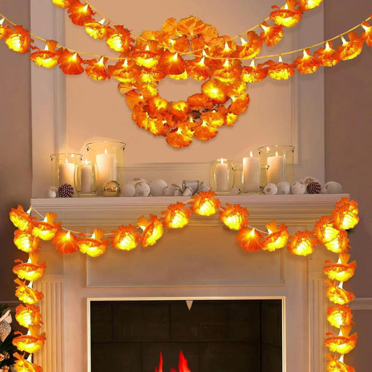 Guirnalda LED Día de Muertos - Luces de Cempasúchil y Lila - Image 2