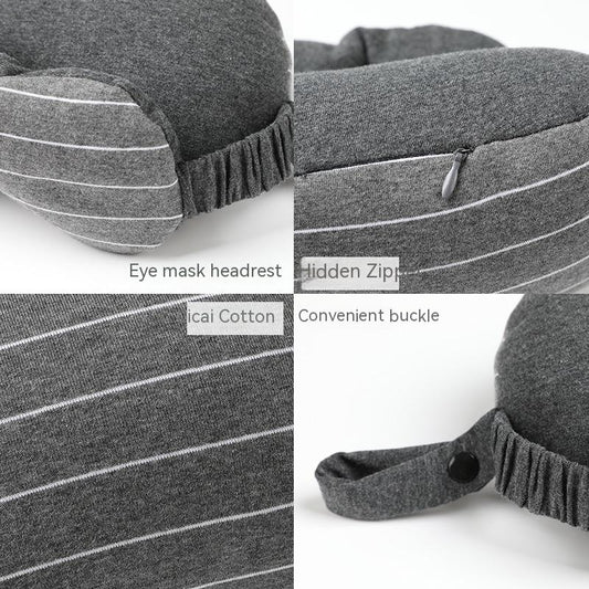 Almohada Cervical 2 en 1 con Máscara de Ojos y Partículas de Espuma - Image 2