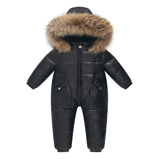 Conjunto Abrigado para Bebé: Body + Chaqueta Plumón Blanco - Image 2