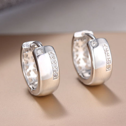 Aretes Coreanos Diamantados en U Minimalistas - Accesorios de Oreja Brillantes y Versátiles - Image 2