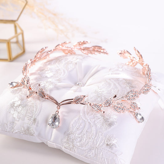 Corona Dorada para Novia - Diadema de Boda Elegante - Image 2