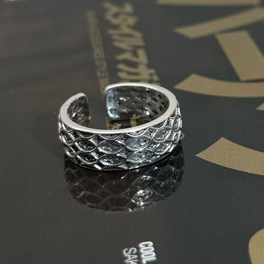 Anillo de Plata Esterlina 925 Artístico Tailandés con Grabado Personalizado Retro - Image 2