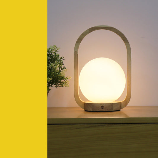 Lámpara de Mesa Táctil Regulable para Dormitorio con Pantalla de Vidrio - Image 2