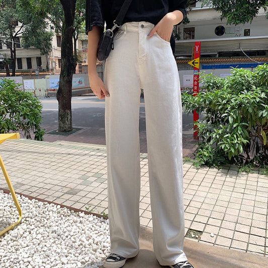 Pantalones de Cintura Alta Slim Fit con Borde Enrollado - Image 2