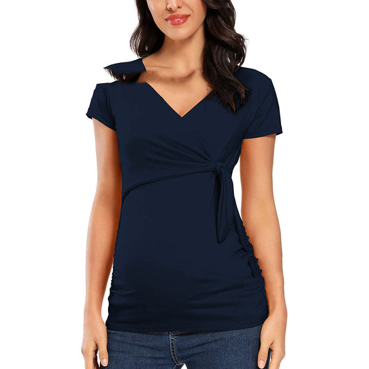 Ropa de Maternidad Fresca de Manga Corta - Image 2