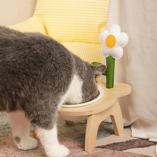 Comedero Elevado para Gatos con Borde Inclinado y Soporte Alto - Image 2