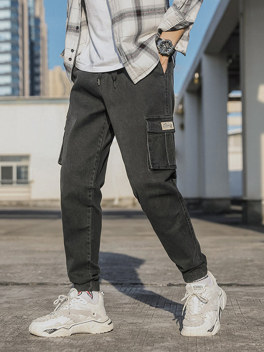 Pantalones Cargo Retro Japoneses Talla Grande Holgados Estilo Casual - Image 2