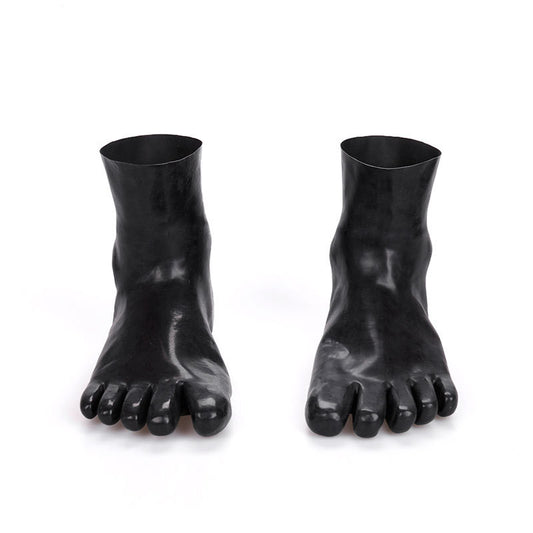 Calcetines de Látex Natural con Dedos Separados Tubo Corto Negro - Image 2