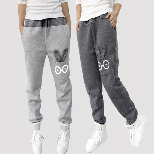 Pantalones Harem Deportivos Cómodos para Mujer con Diseño de Conejo - Image 2