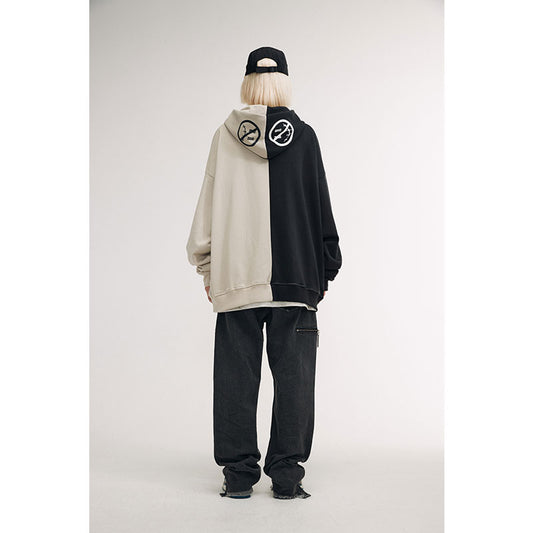 Cardigan Sudadera con Cierre Estampado Emocional para Hombre - Image 2