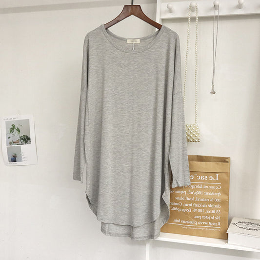 Blusa Suelta Irregular de Capas Delgada - Top Midi Versátil - Image 2