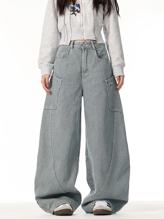 Pantalón Ancho Suelto de Diseño Moderno con Efecto Estilizador - Image 2