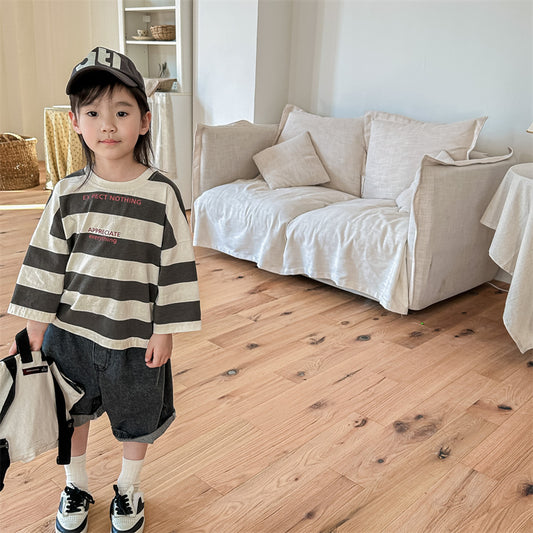Camiseta Larga Infantil Estilo Coreano para Niños y Niñas - Colección Otoño - Image 2