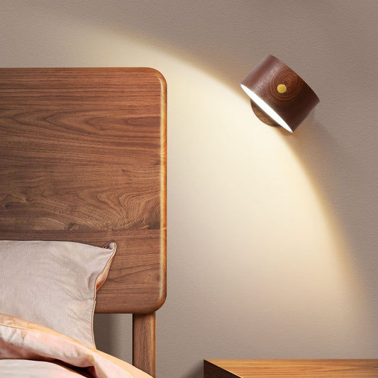 Lámpara de Noche de Madera Natural para Dormitorio - Image 2