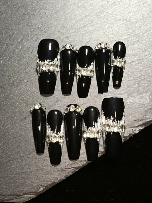 Uñas Postizas de Circón Premium - Estilo Europeo Elegante para Mujer - Image 2