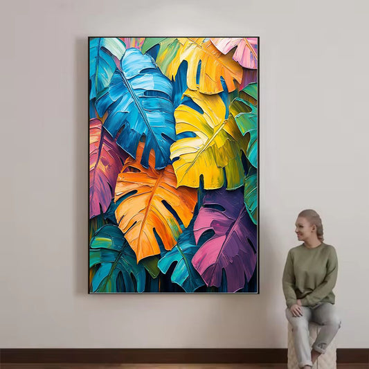 Cuadro Decorativo Pintura al Óleo Artesanal - Tortuga Dopamina con Bambú Verde - Image 2