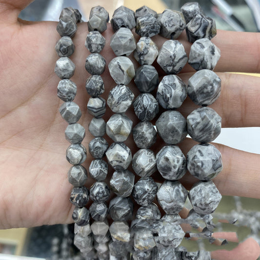 Pulsera de Cuentas de Piedra Facetada con Mapa - Image 2