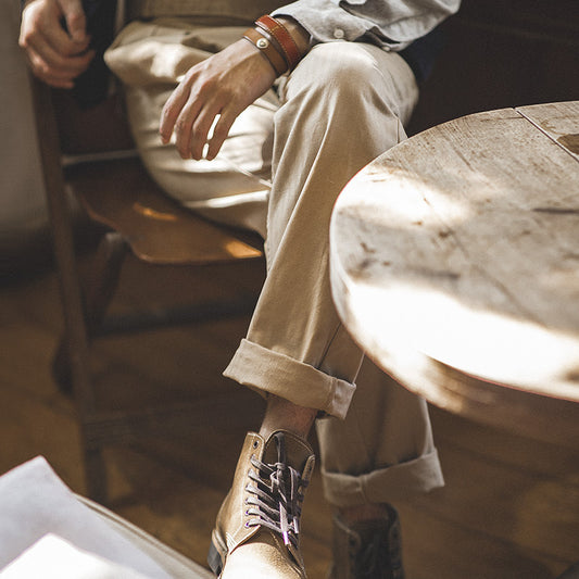 Pantalones Cargo Retro de Cintura Alta y Corte Recto para Hombre - Image 2