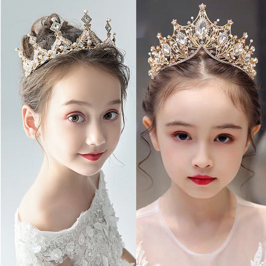 Diadema Corona Princesa con Cristales Brillantes para Niñas - Image 2