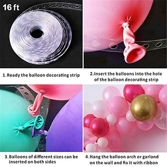 Cadena de Globos Metálicos Púrpura y Azul Estilo Instagram - Image 2