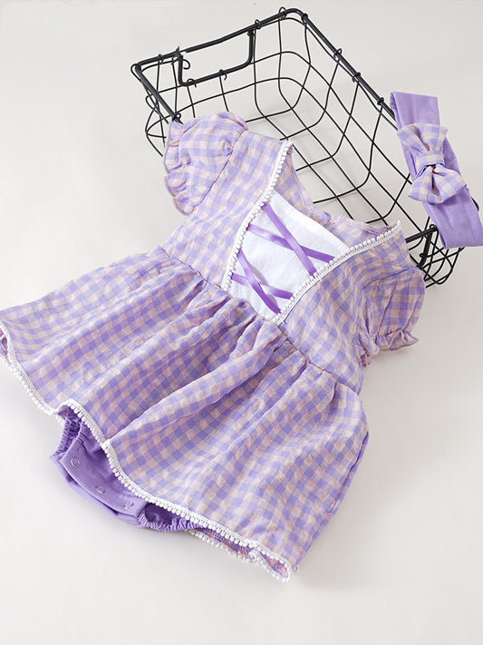 Vestido de Verano Princesa Bebé a Cuadros - Image 2