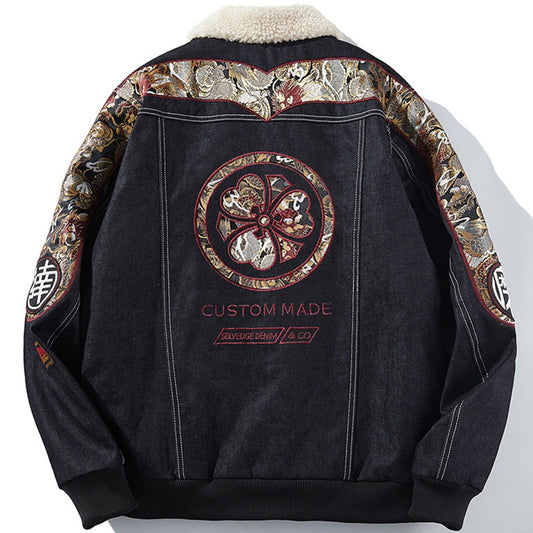 Chaqueta Denim Acolchada con Forro de Terciopelo para Hombre y Mujer - Image 2
