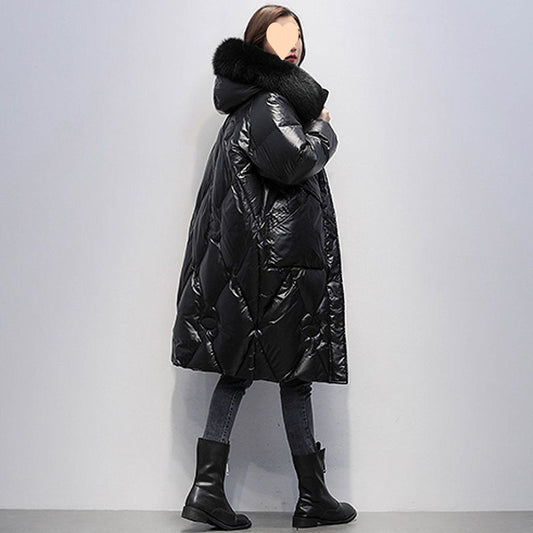 Chaqueta Acolchada Oversized con Capucha y Cuello de Piel - Tallas Grandes - Image 2