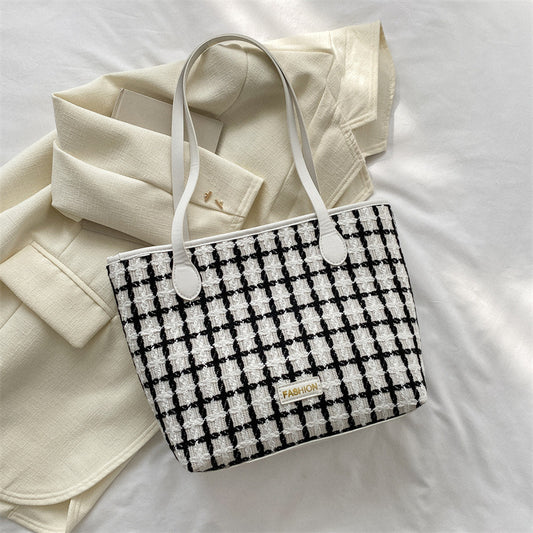 Bolso Tote Cuadros Asimétrico - Diseño Minimalista - Image 2