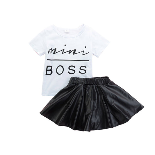Conjunto Infantil Elegante de Dos Piezas con Manga Corta - Image 2