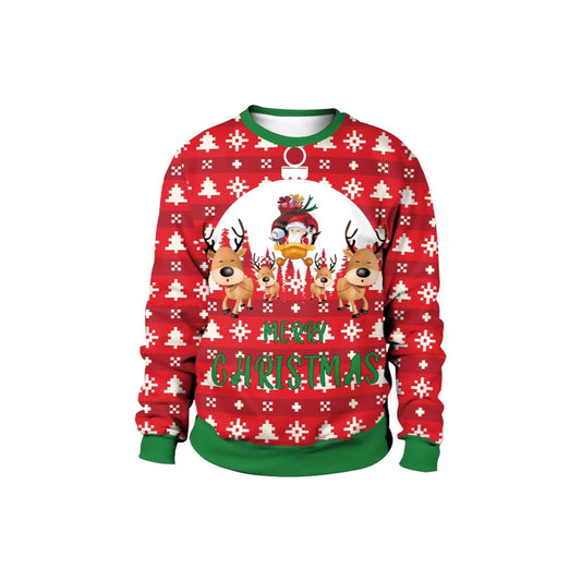 Suéter Navideño Unisex con Estampado 3D de Cuello Redondo - Image 2