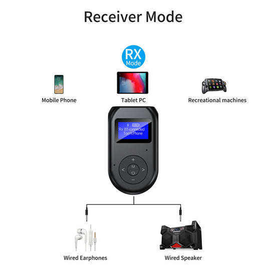 Adaptador Bluetooth 5.0 con Pantalla LCD y Conexión USB - Image 2