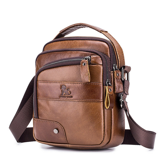 Bolsa Bandolera de Cuero Genuino para Hombre - Diseño Minimalista - Image 2