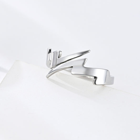 Anillo Eclipse Harajuku Titanio Acero Hueco Efecto Rayo - Image 2