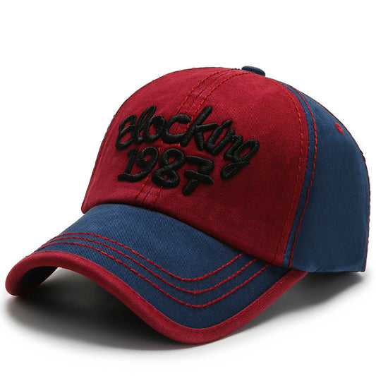 Gorra de Béisbol con Bloques de Color y Bordado Coreano - Image 2