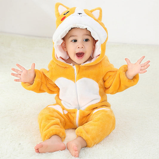 Pijama Enterizo Infantil de Franela Suave con Diseño de Animales - Image 2