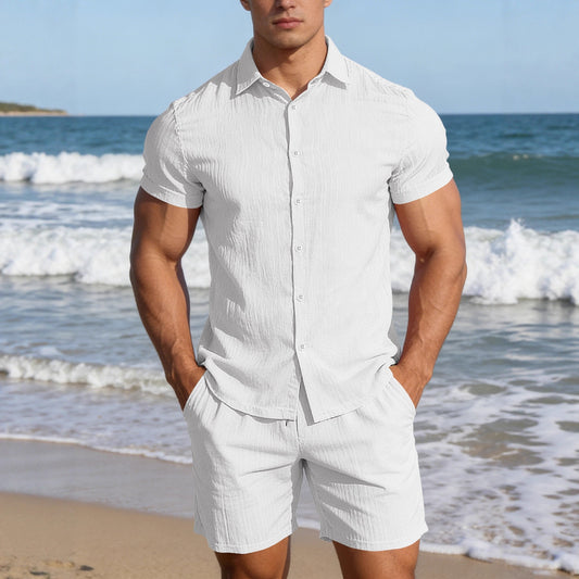Conjunto Casual de Camisa y Shorts para Hombre - Image 2