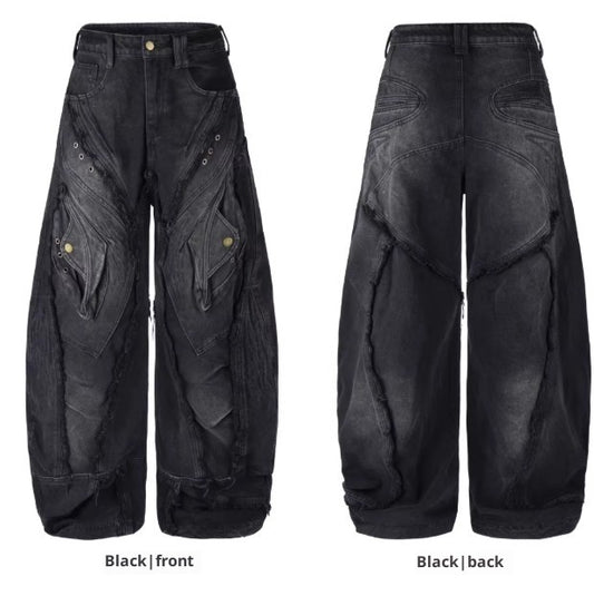 Jeans Holgados Desgastados con Bordes Crudos Estilo Urban - Image 2