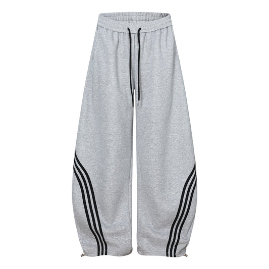 Pantalones de Chándal Cortos Retro a Rayas con Bloques de Color para Mujer - Image 2