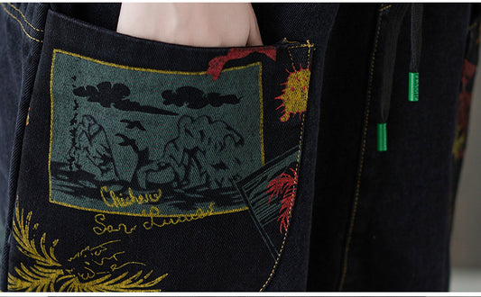 Jeans Casuales con Tirantes Estampados - Image 2