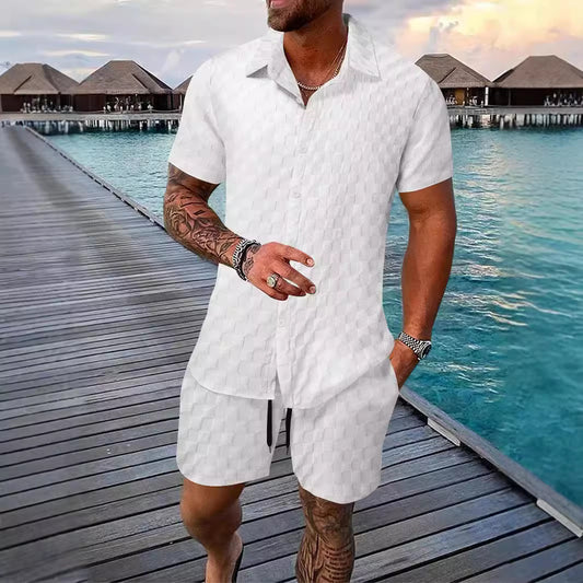 Camisa Casual de Fibra Química - Traje Versátil para Hombre - Image 2